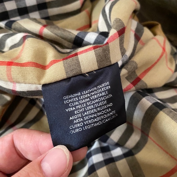 Vintage Burberry London Leather/Suede Jacket with removable collar Size 42 - Picture 6 of 8